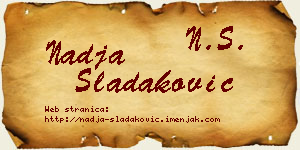 Nadja Sladaković vizit kartica